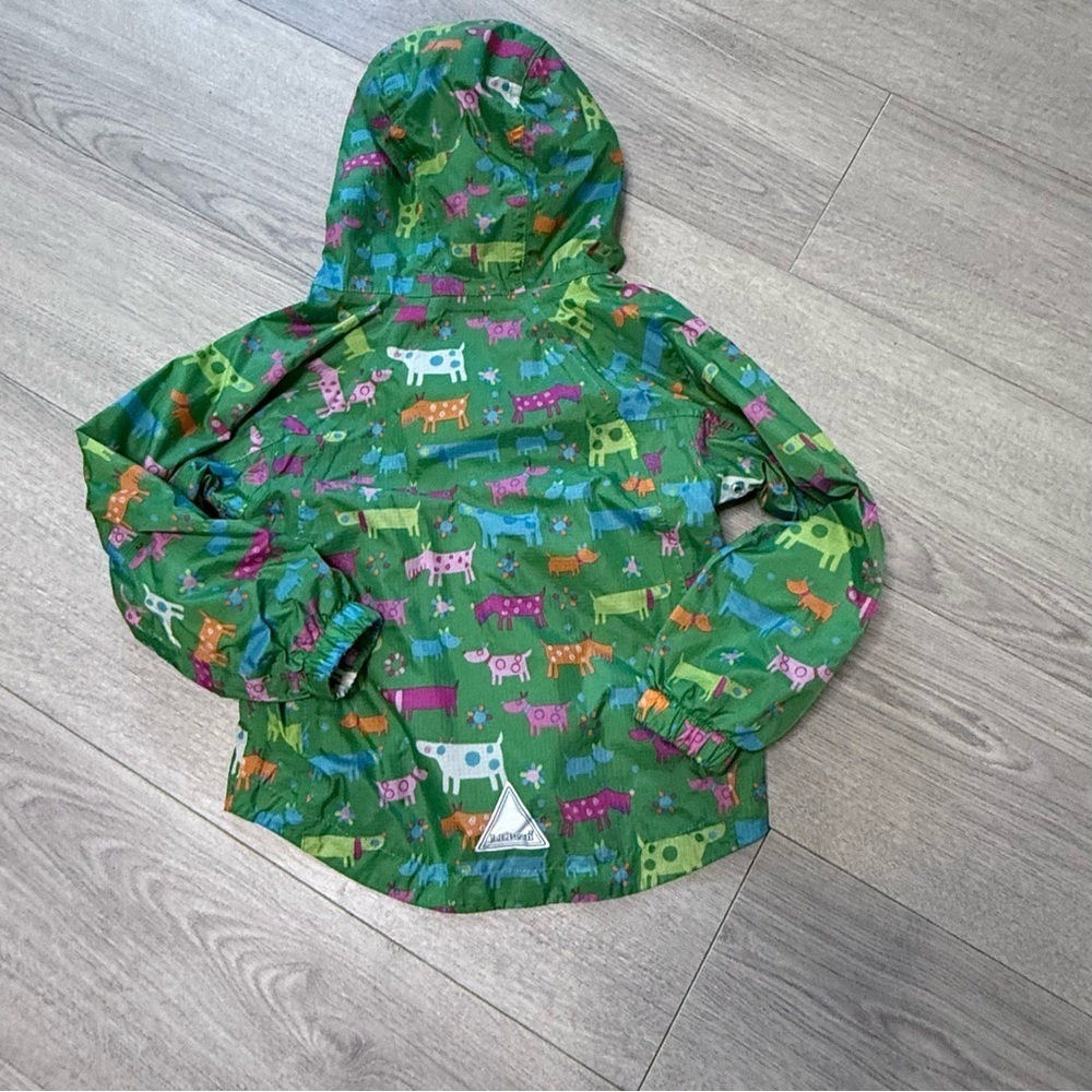 L.L. Bean Kids Green Animal Print Jacket - Picture 6 of 9